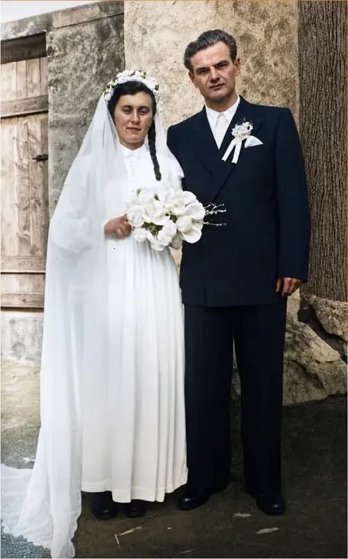 This black-and-white photograph brought back to life by MemoryCherish photo restoration