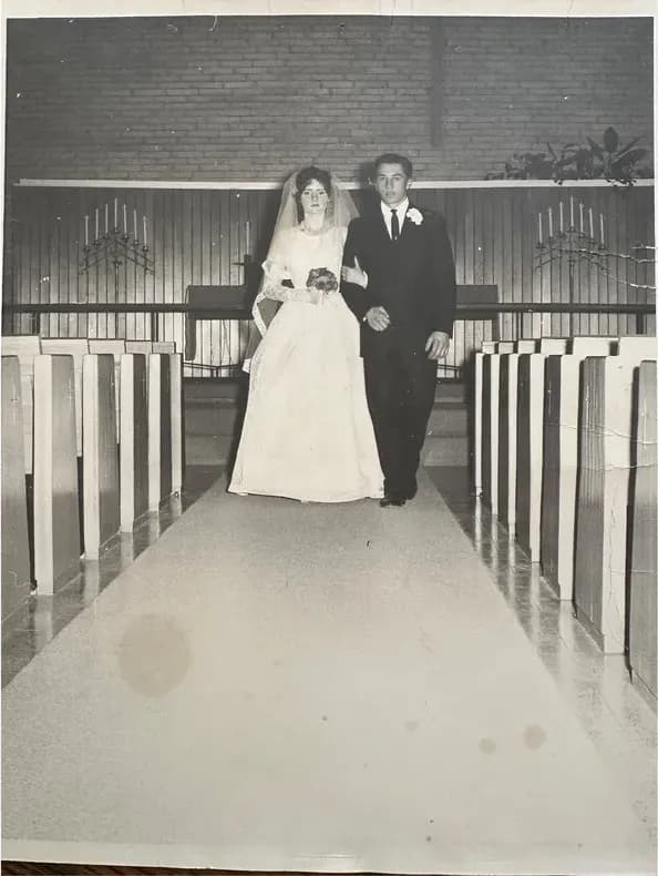Black-and-white 1950s-1970s photograph before hand colorization by MemoryCherish artists