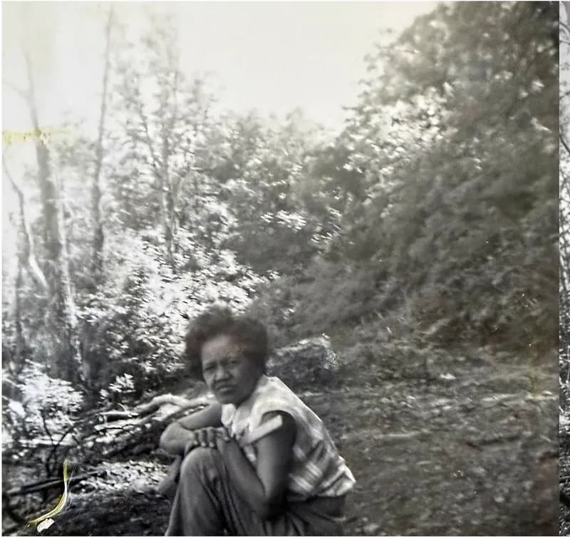 Black-and-white 1950s-1970s photograph before hand colorization by MemoryCherish artists