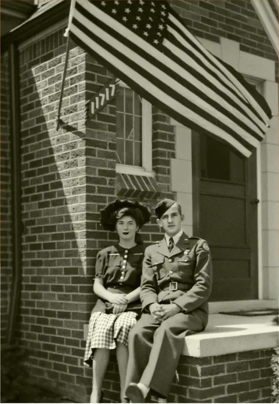 This discoloured photograph brought back to life by MemoryCherish photo restoration