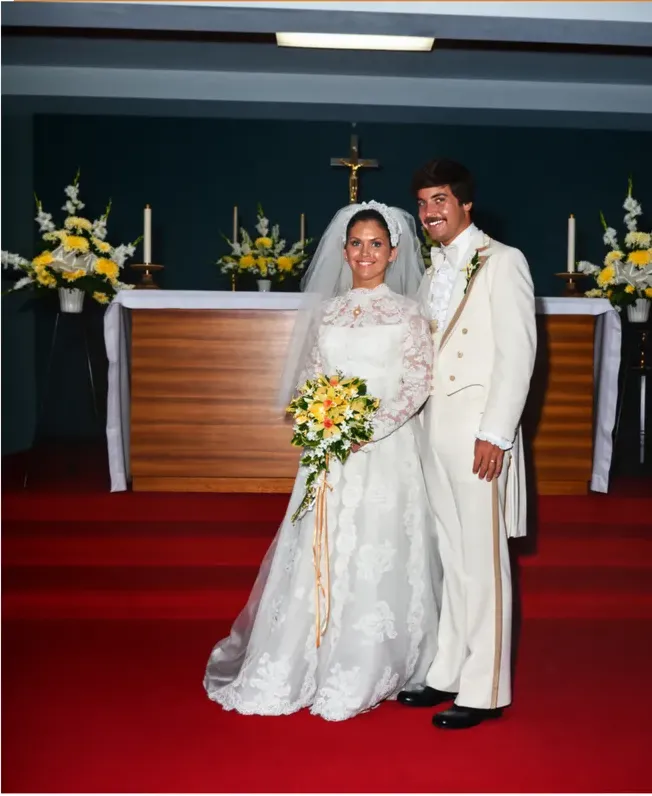 The finished restoration: this discoloured photograph looks the way the family remembers it
