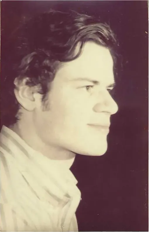 Original discoloured photograph before it was restored by hand