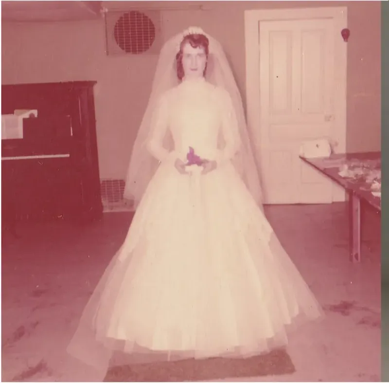 Original 1950s-1970s photograph showing discoloration, before photo restoration by MemoryCherish