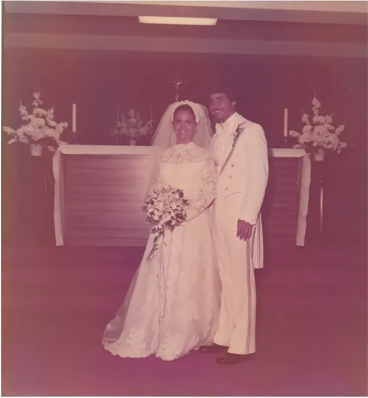Discoloured photograph sent to MemoryCherish for expert photo restoration