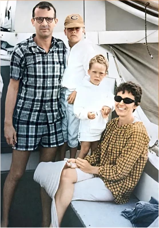 The finished restoration: this faded photograph looks the way the family remembers it