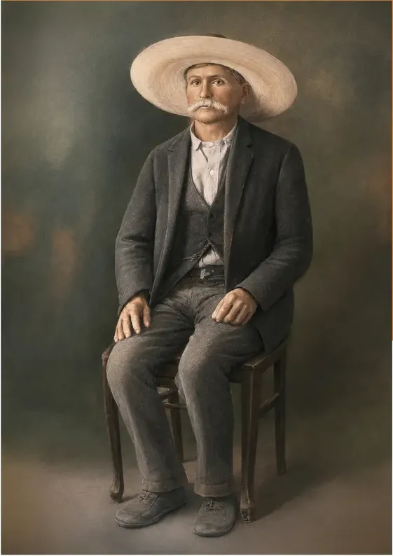 Restored by a real artist, this faded photograph is ready to frame again