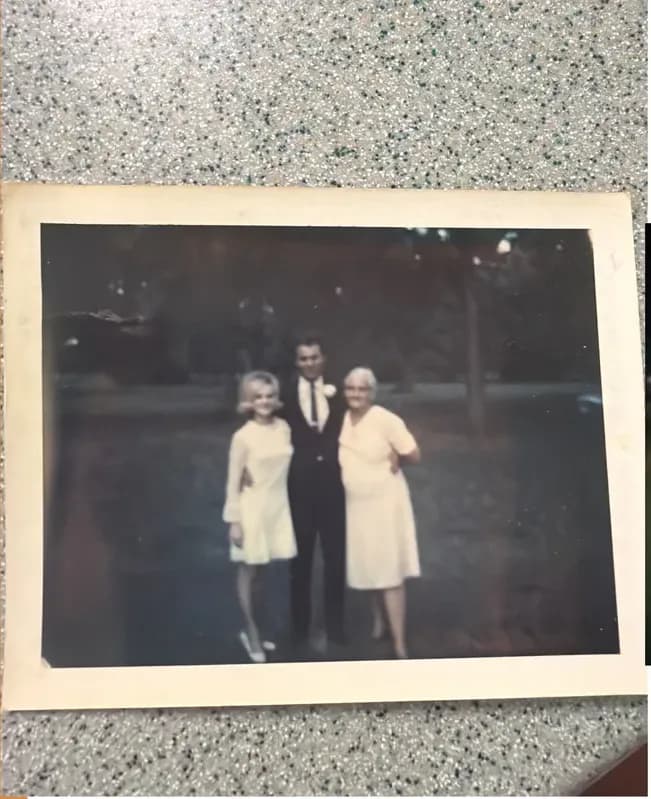 Original 1950s-1970s photograph showing discoloration, before photo restoration by MemoryCherish