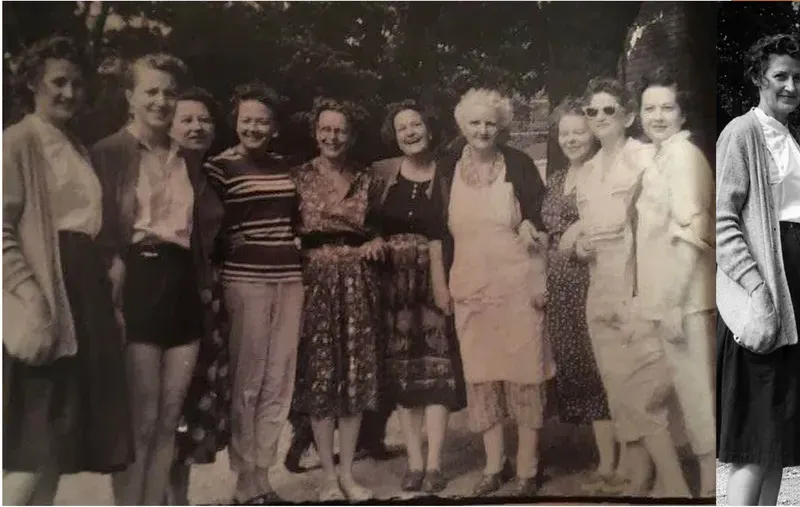 This faded photograph had faded and worn before restoration