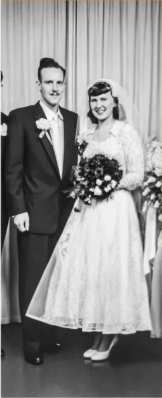 The same 1950s-1970s photograph after hand colorization by MemoryCherish, natural color added