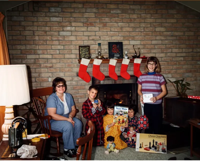 The same 1950s-1970s photograph after hand colorization by MemoryCherish, natural color added