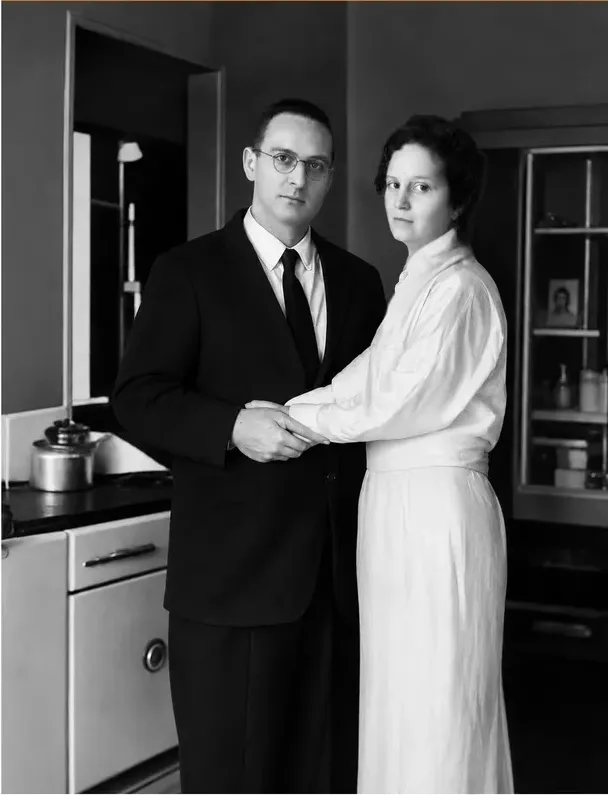 The same 1950s-1970s photograph after hand colorization by MemoryCherish, natural color added