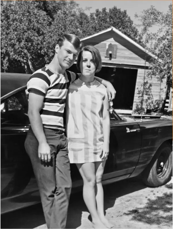 The same 1950s-1970s photograph after hand colorization by MemoryCherish, natural color added