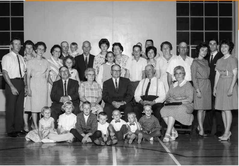 The same 1950s-1970s photograph after hand colorization by MemoryCherish, natural color added