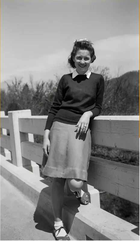 The same pre-1950 photograph after hand colorization by MemoryCherish, natural color added