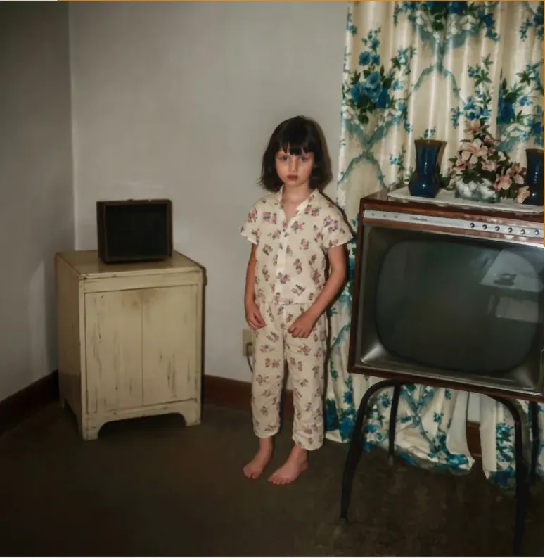 The same 1950s-1970s photograph after hand colorization by MemoryCherish, natural color added