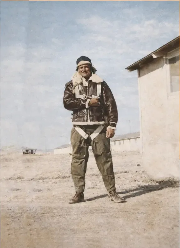 The same pre-1950 photograph after hand colorization by MemoryCherish, natural color added