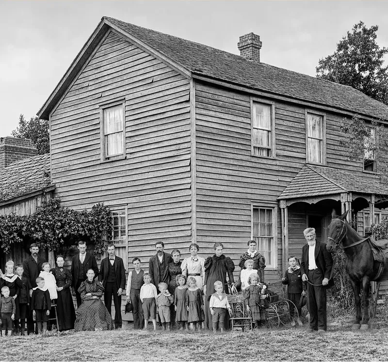The same pre-1950 photograph after hand colorization by MemoryCherish, natural color added