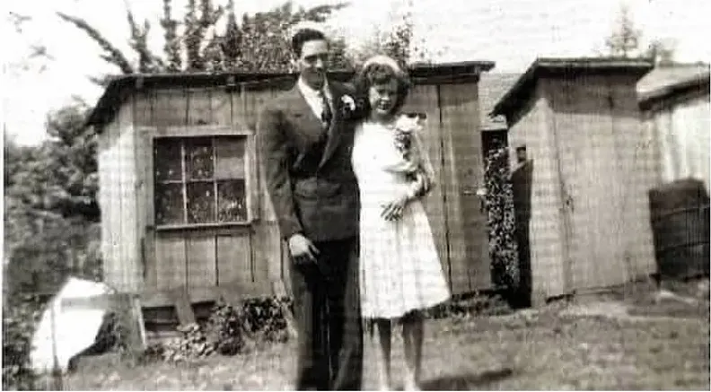 Black-and-white 1950s-1970s photograph before hand colorization by MemoryCherish artists