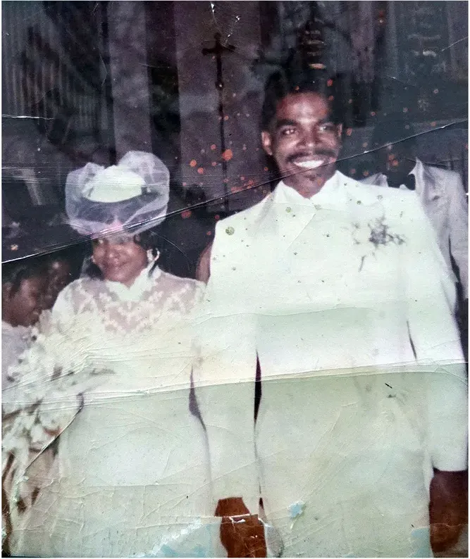 Black-and-white 1980s-plus photograph before hand colorization by MemoryCherish artists