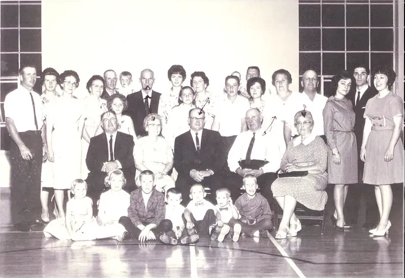 Black-and-white 1950s-1970s photograph before hand colorization by MemoryCherish artists