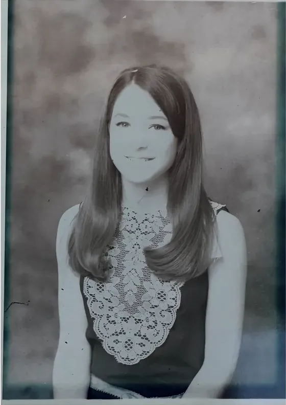 Black-and-white 1950s-1970s photograph before hand colorization by MemoryCherish artists