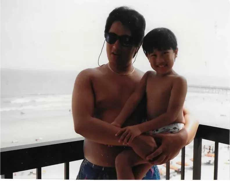 Black-and-white 1980s-plus photograph before hand colorization by MemoryCherish artists