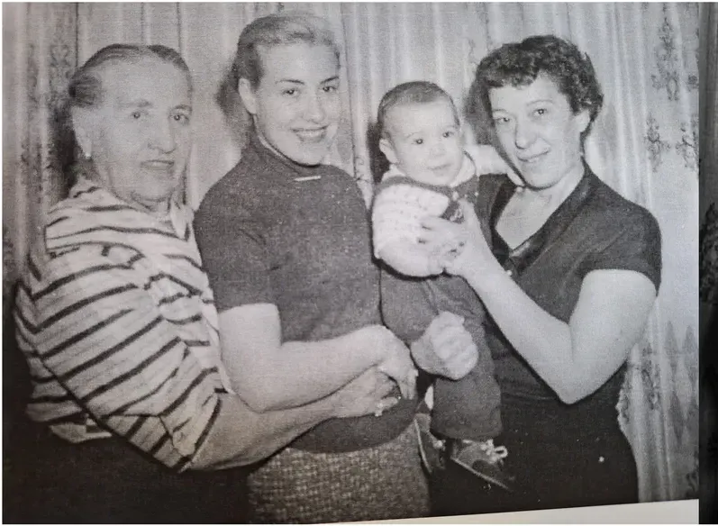 Black-and-white 1950s-1970s photograph before hand colorization by MemoryCherish artists