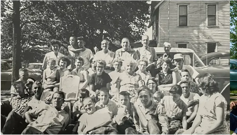 Black-and-white 1950s-1970s photograph before hand colorization by MemoryCherish artists