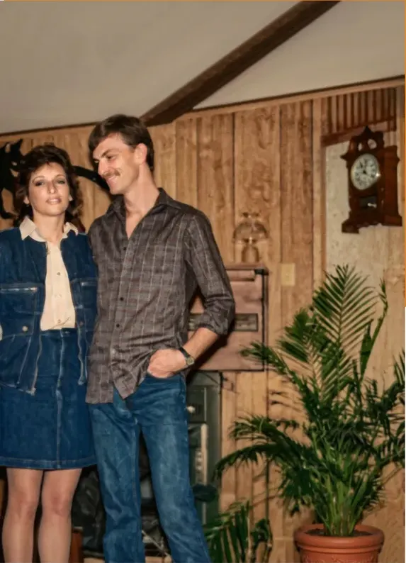 The same 1950s-1970s photo restored by hand at MemoryCherish, creases and tears corrected and clarity brought back