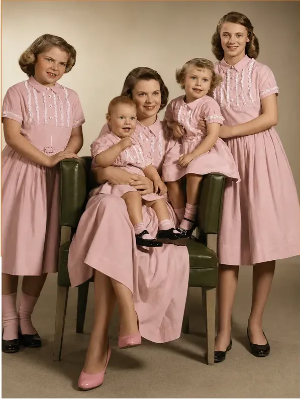 The same 1950s-1970s photo restored by hand at MemoryCherish, creases and tears corrected and clarity brought back