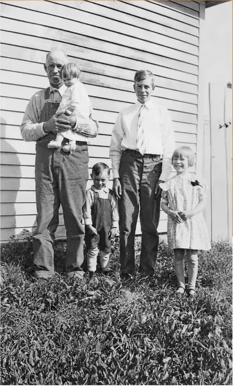 The same pre-1950 photograph after hand restoration by MemoryCherish, discoloration repaired and detail recovered