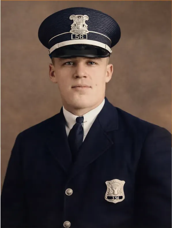 The same pre-1950 photograph after hand colorization by MemoryCherish, natural color added