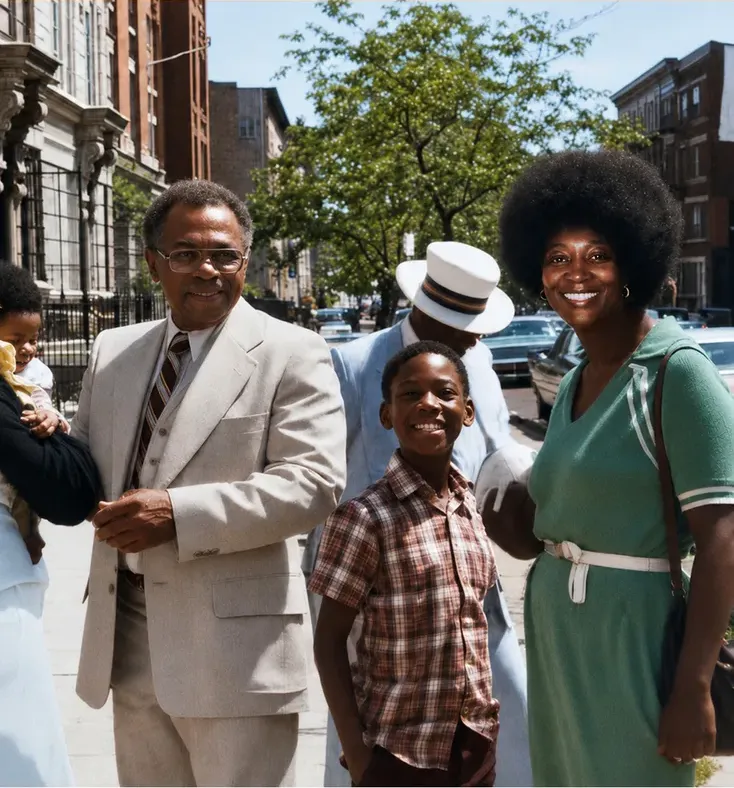 The same 1950s-1970s photo restored by hand at MemoryCherish, discoloration corrected and clarity brought back