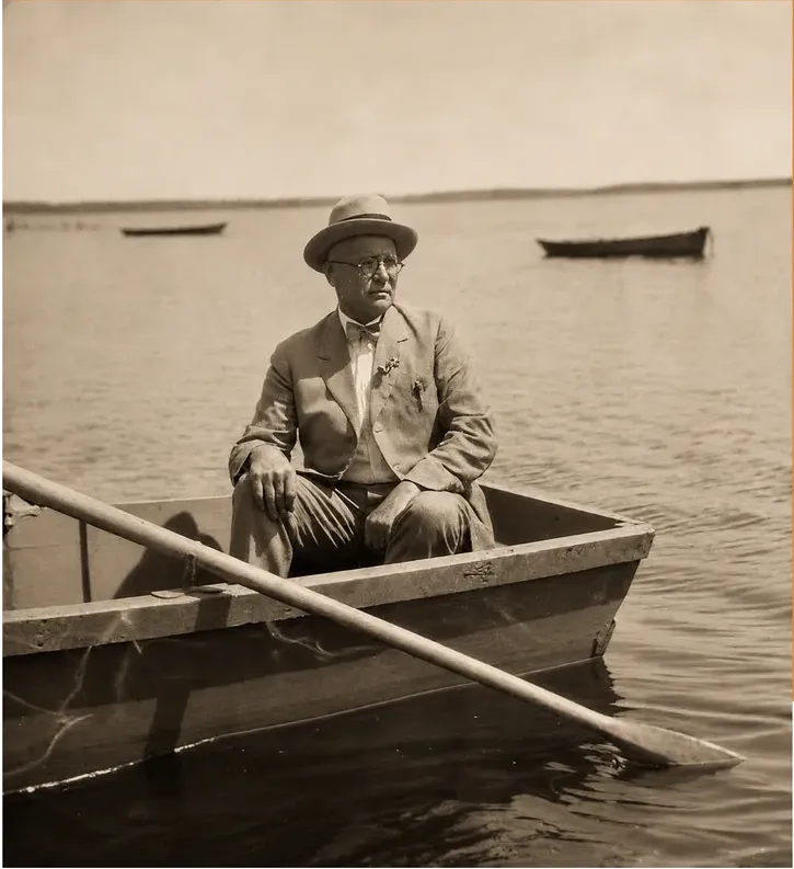 The same pre-1950 photograph after hand restoration by MemoryCherish, discoloration repaired and detail recovered