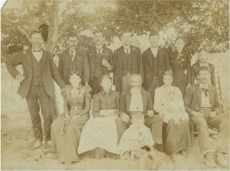 Black-and-white pre-1950 photograph before hand colorization by MemoryCherish artists