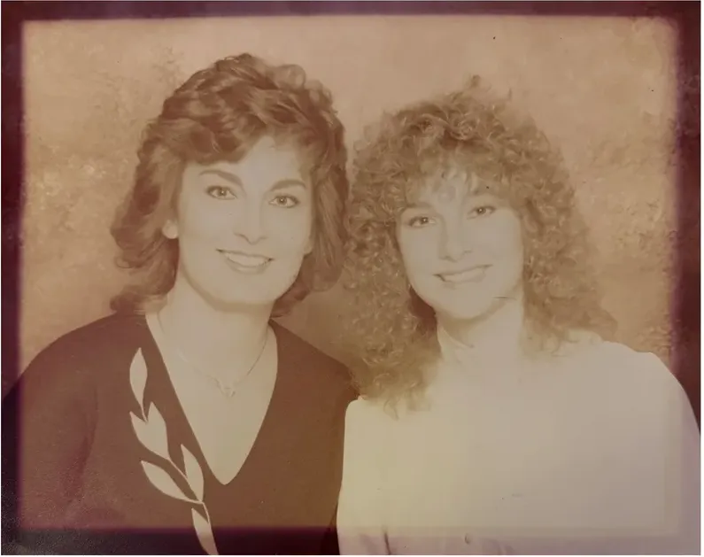Discoloration on a 1980s-plus photograph, before hand restoration by MemoryCherish artists