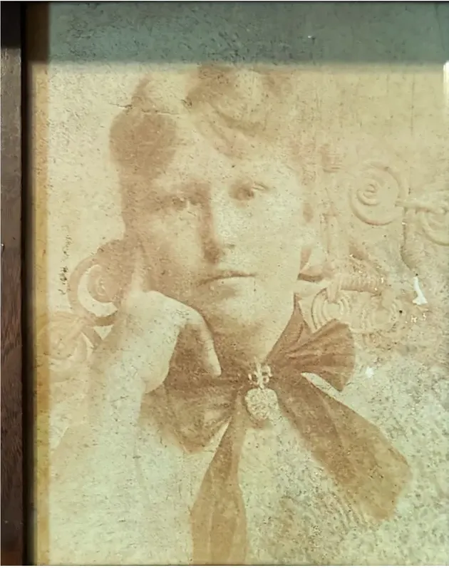Original pre-1950 photograph showing stains and marks, before photo restoration by MemoryCherish