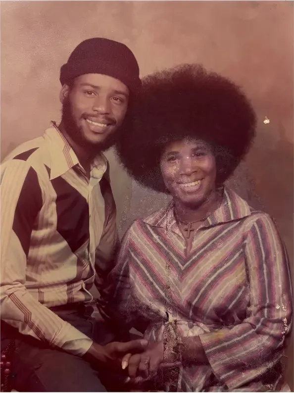 Stains and marks on a 1950s-1970s photograph, before hand restoration by MemoryCherish artists