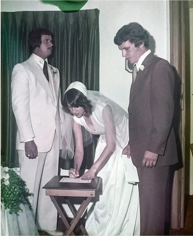 Original 1950s-1970s photograph showing discoloration, before photo restoration by MemoryCherish