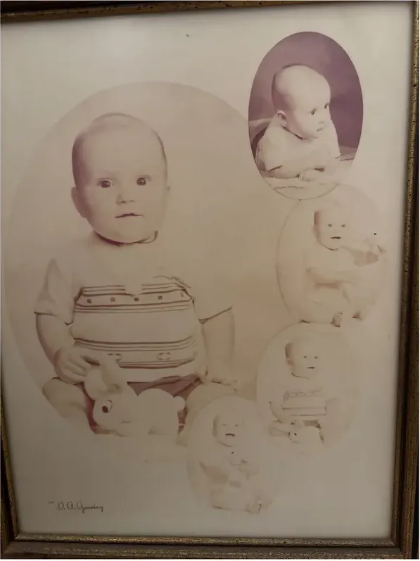 Black-and-white 1950s-1970s photograph before hand colorization by MemoryCherish artists