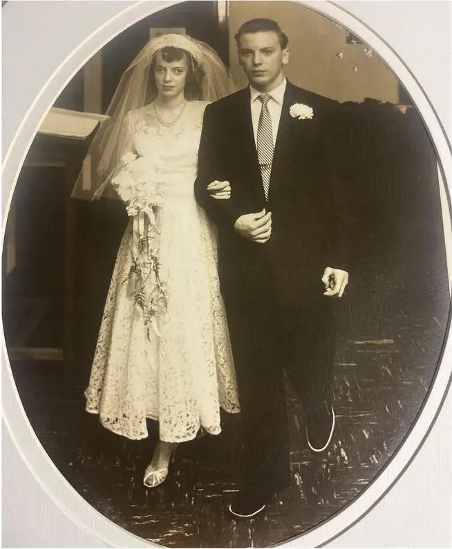 Scratches on a 1950s-1970s photograph, before hand restoration by MemoryCherish artists