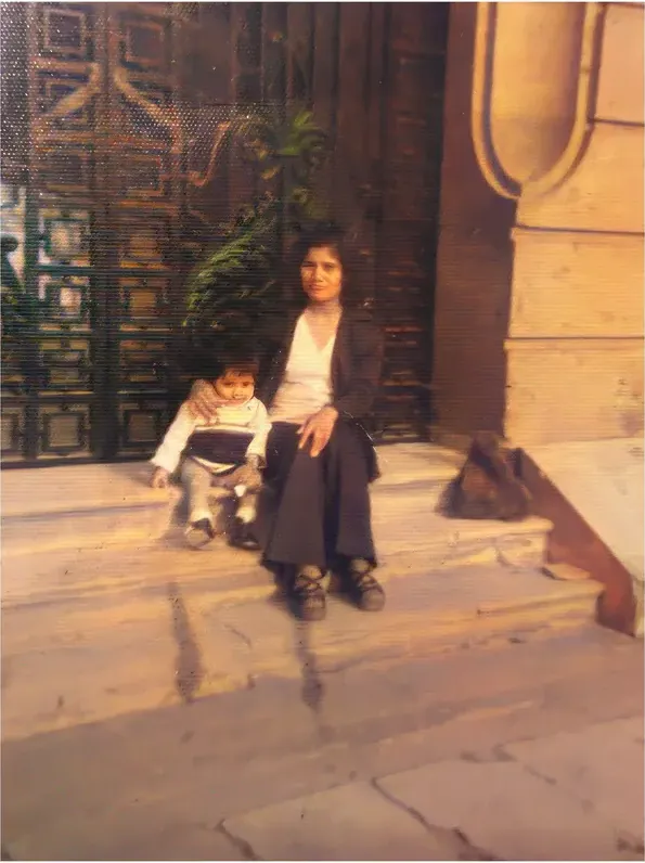 Original 1950s-1970s photograph showing discoloration, before photo restoration by MemoryCherish