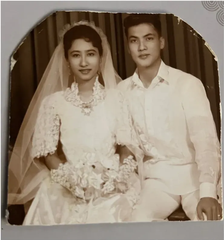 Black-and-white 1950s-1970s photograph before hand colorization by MemoryCherish artists