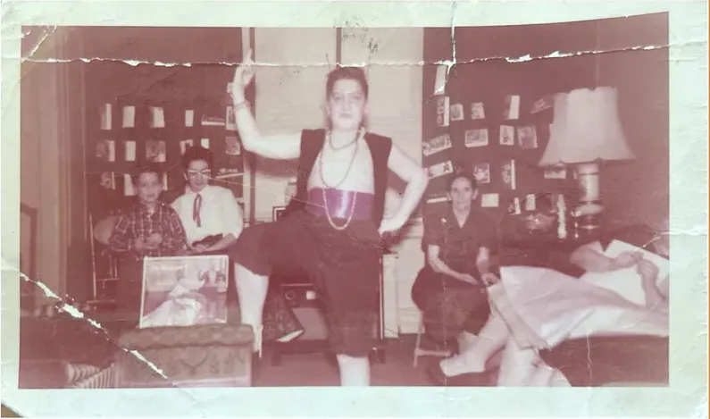 Original 1950s-1970s photograph showing creases and tears, before photo restoration by MemoryCherish