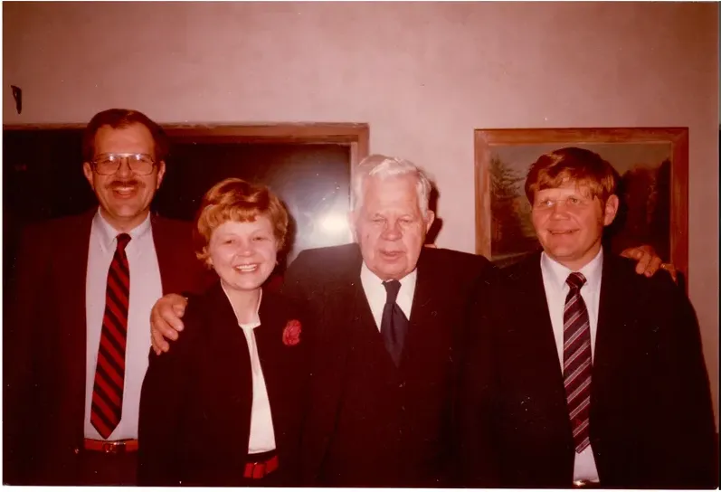 Discoloration on a 1980s-plus photograph, before hand restoration by MemoryCherish artists