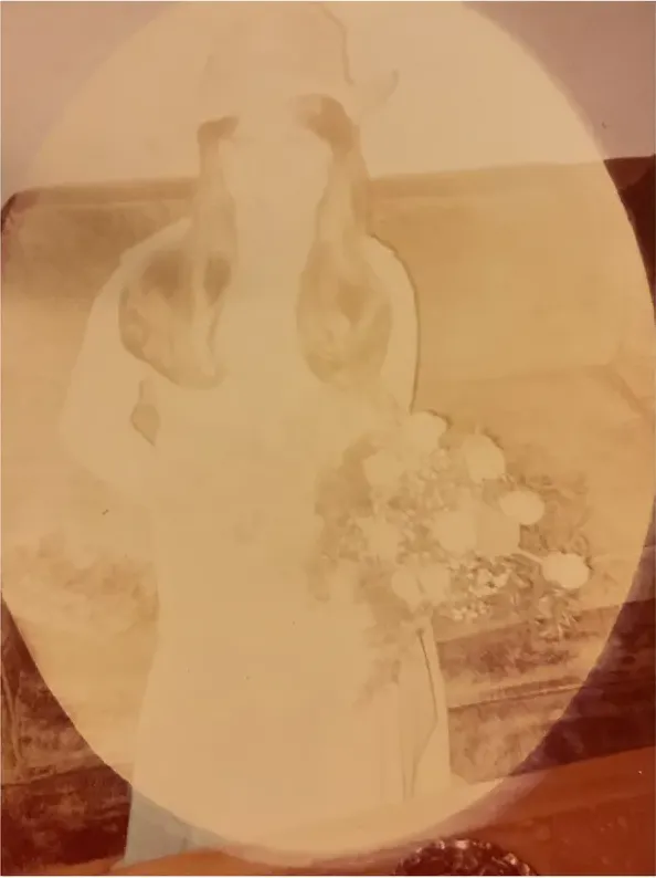 Original pre-1950 photograph showing discoloration, before photo restoration by MemoryCherish