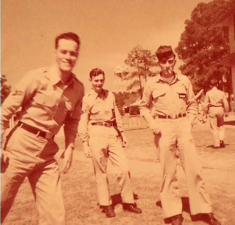 Black-and-white 1950s-1970s photograph before hand colorization by MemoryCherish artists