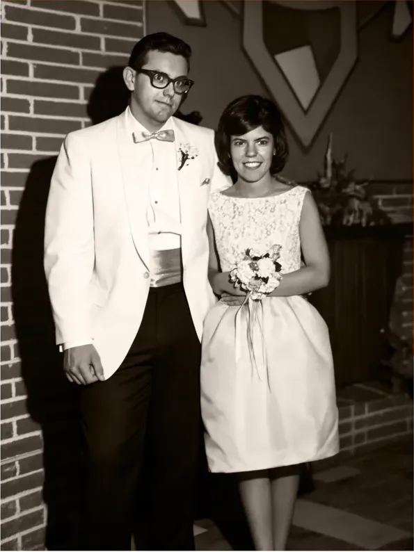 The same 1950s-1970s photo restored by hand at MemoryCherish, discoloration corrected and clarity brought back