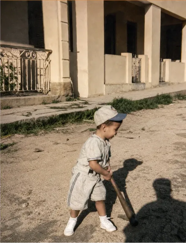 The same 1950s-1970s photograph after hand colorization by MemoryCherish, natural color added
