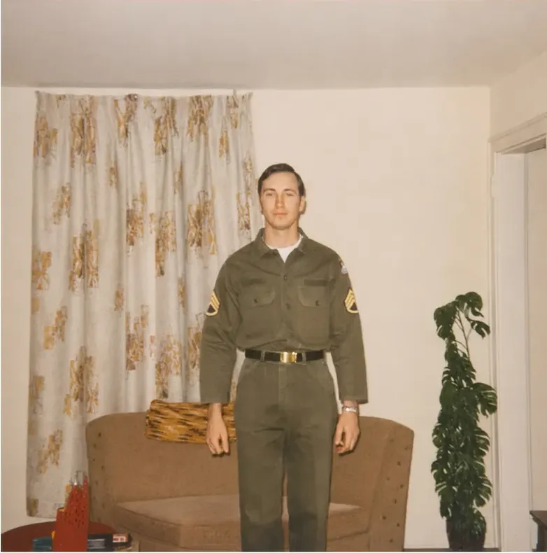 The same 1950s-1970s photo restored by hand at MemoryCherish, discoloration corrected and clarity brought back